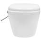 Preview:  Wand-WC ohne Spülrand mit Einbau-Spülkasten Keramik Weiß