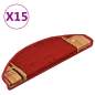 Preview:  Treppenmatten Selbstklebend 15 Stk. Rot 65x21x4 cm  