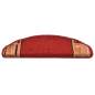 Preview:  Treppenmatten Selbstklebend 15 Stk. Rot 65x21x4 cm  