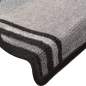 Preview:  Treppenmatten Selbstklebend 15 Stk. Schwarz und Grau 65x21x4 cm