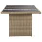 Preview:  Garten-Esstisch Braun 200x100x74 cm Glas und Poly Rattan 