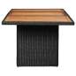 Preview:  Garten-Esstisch Schwarz 200x100x74 cm Poly Rattan 