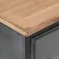 Preview:  Nachttisch Grau 40x30x50 cm Massivholz Akazie 