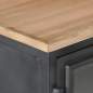 Preview:  Sideboard Grau 100x30x70 cm Massivholz Akazie