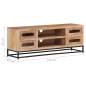 Preview:  TV-Schrank 110x30x40 cm Akazie Massivholz