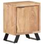 Preview:  Nachttisch 40x30x50 cm Akazie Massivholz mit Naturkanten 