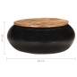 Preview: 323532  Coffee Table Black 68x68x30 cm Solid Reclaimed Wood