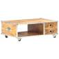 Preview:  Couchtisch 89x59x33 cm Massives Raues Mangoholz 