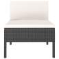 Preview:  Gartenstühle 3 Stk. mit Auflagen Poly Rattan Schwarz