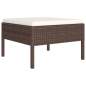 Preview:  2-tlg. Garten-Lounge-Set mit Auflagen Poly Rattan Braun