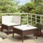 Preview:  2-tlg. Garten-Lounge-Set mit Auflagen Poly Rattan Braun