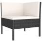 Preview:  2-tlg. Garten-Lounge-Set mit Auflagen Poly Rattan Schwarz