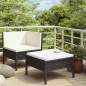 Preview:  2-tlg. Garten-Lounge-Set mit Auflagen Poly Rattan Schwarz