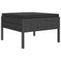 Preview:  2-tlg. Garten-Lounge-Set mit Auflagen Poly Rattan Schwarz