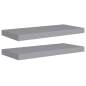 Preview:  Schwebende Wandregale 2 Stk. Grau 60x23,5x3,8cm MDF 