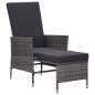 Preview:  2-tlg. Garten-Lounge-Set mit Kissen Poly Rattan Grau