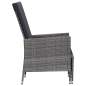 Preview:  2-tlg. Garten-Lounge-Set mit Kissen Poly Rattan Grau