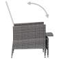 Preview:  2-tlg. Garten-Lounge-Set mit Kissen Poly Rattan Grau