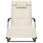 Preview: Sonnenliegen 2 Stk. Textilene Creme und Grau 