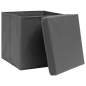 Preview: 325192  Storage Boxes with Covers 4 pcs 28x28x28 cm Grey