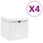Preview:  Aufbewahrungsboxen mit Deckeln 4 Stk. 28x28x28 cm Weiß