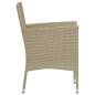 Preview: Garten-Essstühle 4 Stk. Poly Rattan Beige