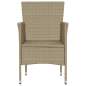 Preview: Garten-Essstühle 4 Stk. Poly Rattan Beige