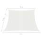 Preview:  Sonnensegel 160 g/m² Weiß 3/4x2 m HDPE
