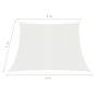 Preview:  Sonnensegel 160 g/m² Weiß 4/5x3 m HDPE