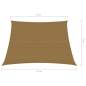 Preview:  Sonnensegel 160 g/m² Taupe 3/4x3 m HDPE 