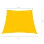 Preview:  Sonnensegel 160 g/m² Gelb 3/4x2 m HDPE