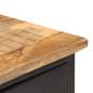 Preview:  Sideboard 110x30x65 cm Raues Mango-Massivholz und Stahl   