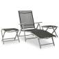 Preview: 3-tlg. Garten-Lounge-Set Textilene und Aluminium Silbern