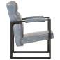 Preview: Sessel 60x75x90 cm Grau Echtes Ziegenleder