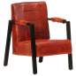 Preview: Sessel 60x80x87 cm Dunkelbraun Echtes Ziegenleder