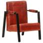 Preview: Sessel 60x80x87 cm Dunkelbraun Echtes Ziegenleder