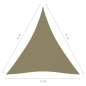 Preview:  Sonnensegel Oxford-Gewebe Dreieckig 3x4x4 m Beige