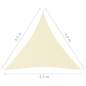 Preview:  Sonnensegel Oxford-Gewebe Dreieckig 4,5x4,5x4,5 m Creme