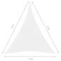 Preview:  Sonnensegel Oxford-Gewebe Dreieckig 3x4x4 m Weiß