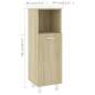 Preview:  Badezimmerschrank Sonoma-Eiche 30x30x95 cm Holzwerkstoff