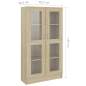 Preview:  Vitrinenschrank Sonoma-Eiche 82,5x30,5x150 cm Holzwerkstoff