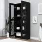 Preview:  Vitrinenschrank Schwarz 82,5x30,5x185,5 cm Holzwerkstoff