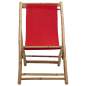Preview:  Liegestuhl Bambus und Canvas Rot
