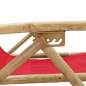 Preview:  Relaxstuhl Verstellbar Rot Bambus und Stoff