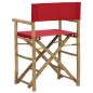 Preview: Klappbare Regiestühle 2 Stk. Rot Bambus und Stoff