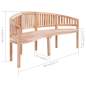 Preview: Bananenbank 200 cm Massivholz Teak Preview: Bananenbank 200 cm Massivholz Teak