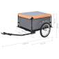 Preview:  Fahrradanhänger Grau und Orange 65 kg