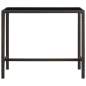 Preview:  Garten-Bartisch Braun 130x60x110 cm Poly Rattan und Glas