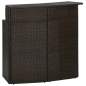 Preview:  Garten-Bartisch Braun 120x55x110 cm Poly Rattan 