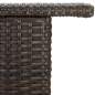 Preview:  Garten-Bartisch Braun 120x55x110 cm Poly Rattan 